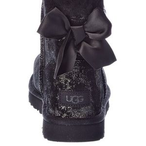 NEW UGG Mini Bailey Bow Glimmer Suede Boot